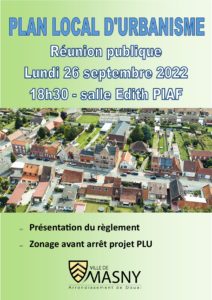 P.L.U : Réunion Publique @ Salle Edith Piaf 