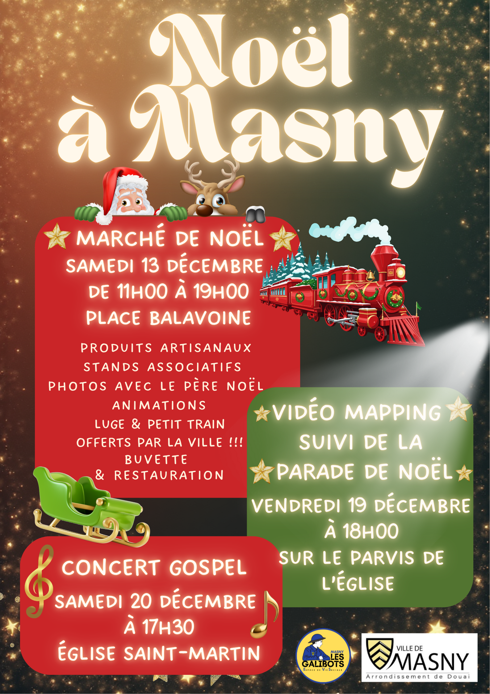 Vidéo-mapping et parade de Noël
