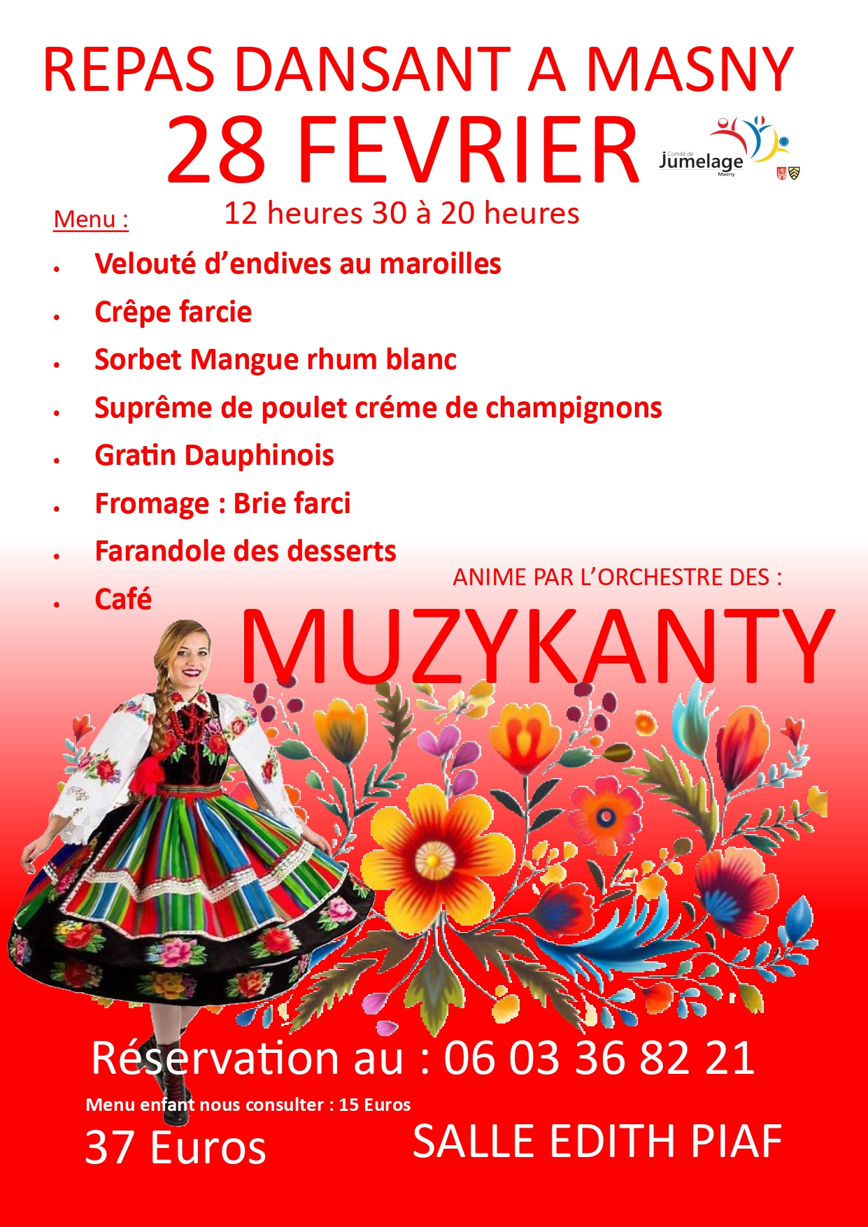 REPAS DANSANT POLONAIS @ Salle edith PIAF